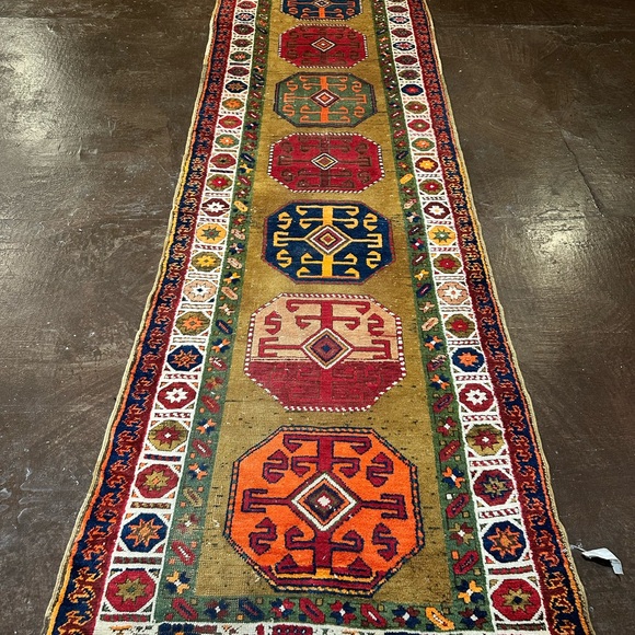 Colorful Geometric Patterned Runner Rug - Picture 3 of 5
